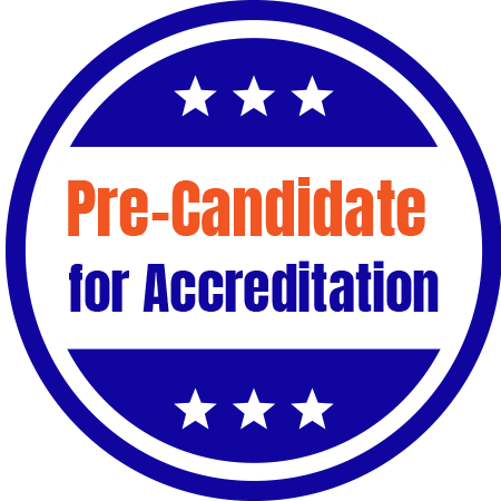Pre-candidate for accreditation badge