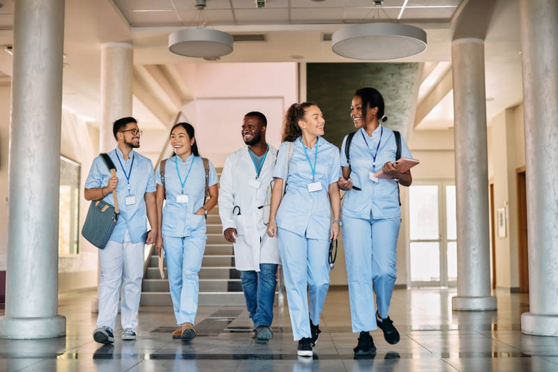 A group of nursing students