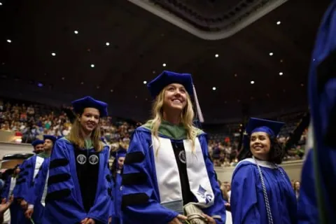 Marymount University students at graduation